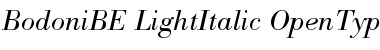 Download Bodoni BE Light Italic Font Title Preview
