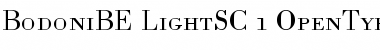 Download Bodoni BE Light Small Caps & Oldstyle Figures Font Title Preview