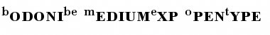 Download Bodoni BE Medium Expert Font Title Preview