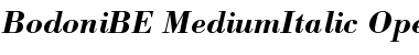 Download Bodoni BE Medium Italic Font Title Preview