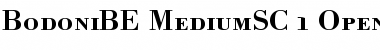 Download Bodoni BE Medium Small Caps & Oldstyle Figures Font Title Preview