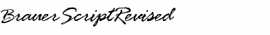 Download BrauerScriptRevised Regular Font Title Preview