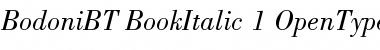 Download Bodoni Book Italic Font