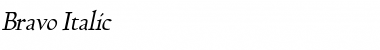 Download Bravo Italic Font Title Preview