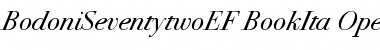 Download BodoniSeventytwoEF BookIta Font Title Preview