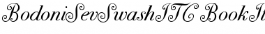 Download Bodoni Sev Swash ITC Book Italic Font Title Preview