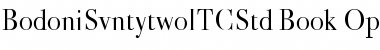 Download Bodoni Svntytwo ITC Std Book Font Title Preview