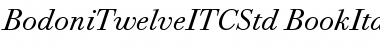 Download Bodoni Twelve ITC Std Book Ita Font Title Preview
