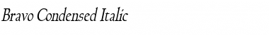 Download Bravo-Condensed Italic Font Title Preview