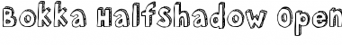 Download Bokka HalfShadow Font Title Preview
