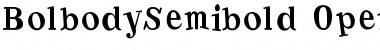 Download Bolbody Semibold Font Title Preview