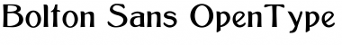 Download Bolton Sans Regular Font Title Preview