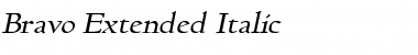Download Bravo-Extended Italic Font Title Preview
