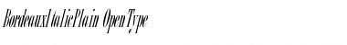 Download Bordeaux Italic Plain Font Title Preview