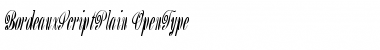 Download Bordeaux Script Plain Font Title Preview
