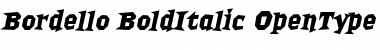 Download Bordello BoldItalic Font Title Preview