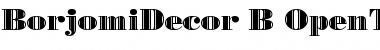 Download BorjomiDecor B Regular Font Title Preview