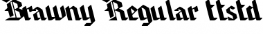 Download Brawny Regular Font Title Preview