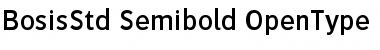 Download Bosis Std Semibold Font Title Preview