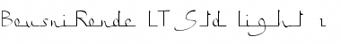 Download BousniRonde LT Std Light Regular Font Title Preview