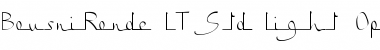 Download BousniRonde LT Std Light Regular Font Title Preview