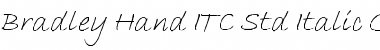 Download Bradley Hand ITC Std Italic Font Title Preview