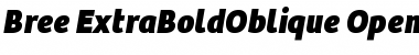 Download Bree ExtraBold Oblique Font
