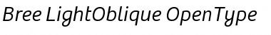 Download Bree Light Oblique Font