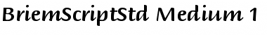 Download Briem Script Std Medium Font Title Preview