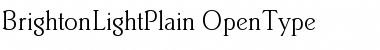 Download Brighton Light Plain Font Title Preview