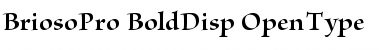 Download Brioso Pro Bold Display Font Title Preview