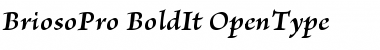 Download Brioso Pro Bold Italic Font Title Preview