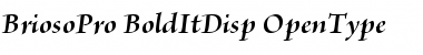 Download Brioso Pro Bold Italic Display Font Title Preview