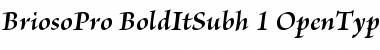 Download Brioso Pro Bold Italic Subhead Font Title Preview