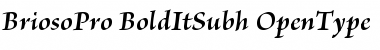 Download Brioso Pro Bold Italic Subhead Font Title Preview