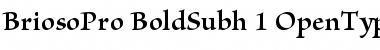 Download Brioso Pro Bold Subhead Font Title Preview