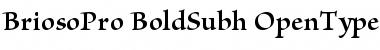 Download Brioso Pro Bold Subhead Font Title Preview