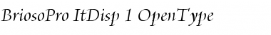 Download Brioso Pro Italic Display Font Title Preview