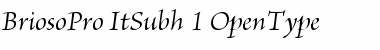 Download Brioso Pro Italic Subhead Font Title Preview