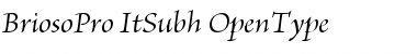 Download Brioso Pro Italic Subhead Font Title Preview