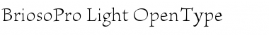 Download Brioso Pro Light Font Title Preview