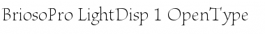 Download Brioso Pro Light Display Font Title Preview
