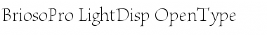 Download Brioso Pro Light Display Font Title Preview
