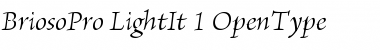 Download Brioso Pro Light Italic Font Title Preview