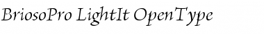 Download Brioso Pro Light Italic Font Title Preview