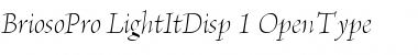 Download Brioso Pro Light Italic Display Font Title Preview