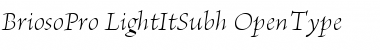 Download Brioso Pro Light Italic Subhead Font Title Preview