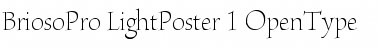 Download Brioso Pro Light Poster Font Title Preview