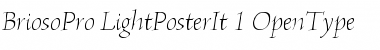 Download Brioso Pro Light Poster Italic Font Title Preview