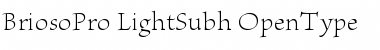 Download Brioso Pro Light Subhead Font Title Preview